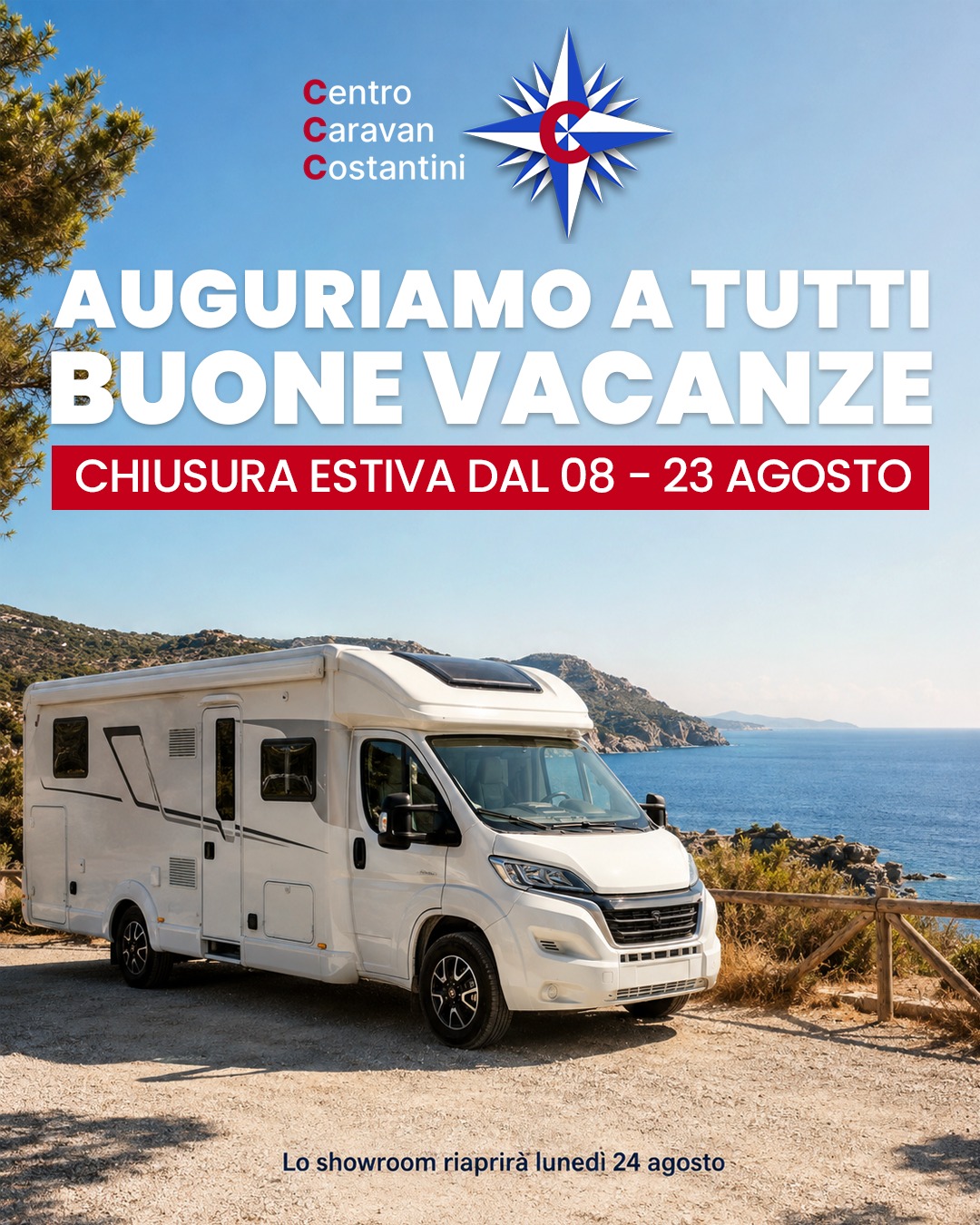 Avviso chiusura estiva Centro Caravan Costantini